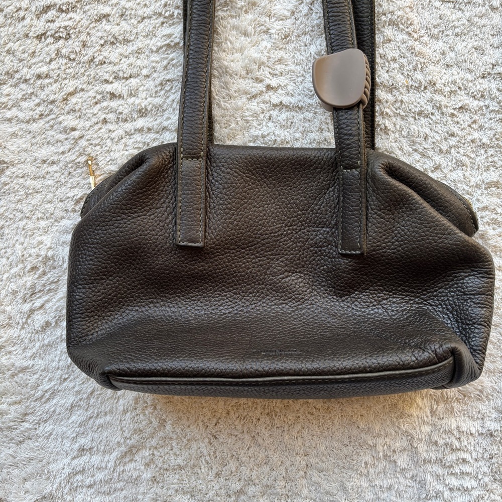Parker Clay Rahel Leather Handbag Olive Milled | SOLD OUT ONLINE - Picture 3 of 7